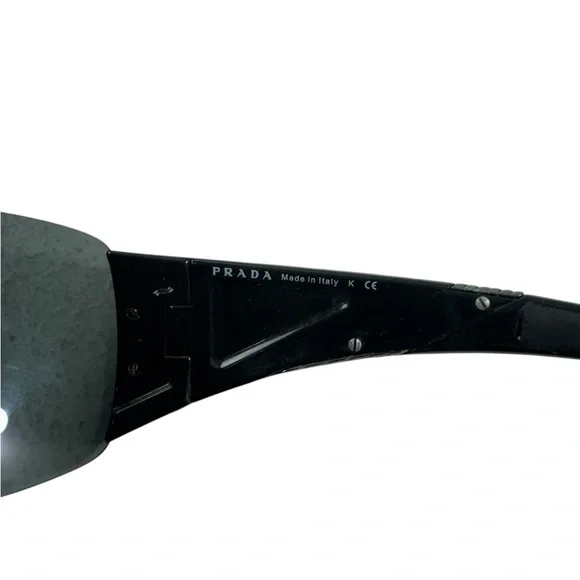 Prada SPS07H 1AB-1A1 Shield Sunglasses Black/Red - Picture 7 of 13